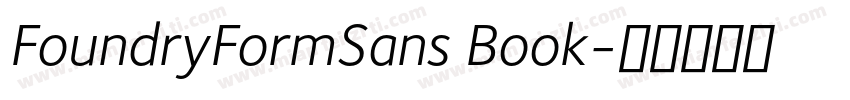 FoundryFormSans Book字体转换